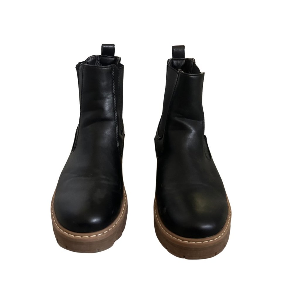 Hawkwell Women's Slip On Chunky Heel Ankle Chelsea Boot